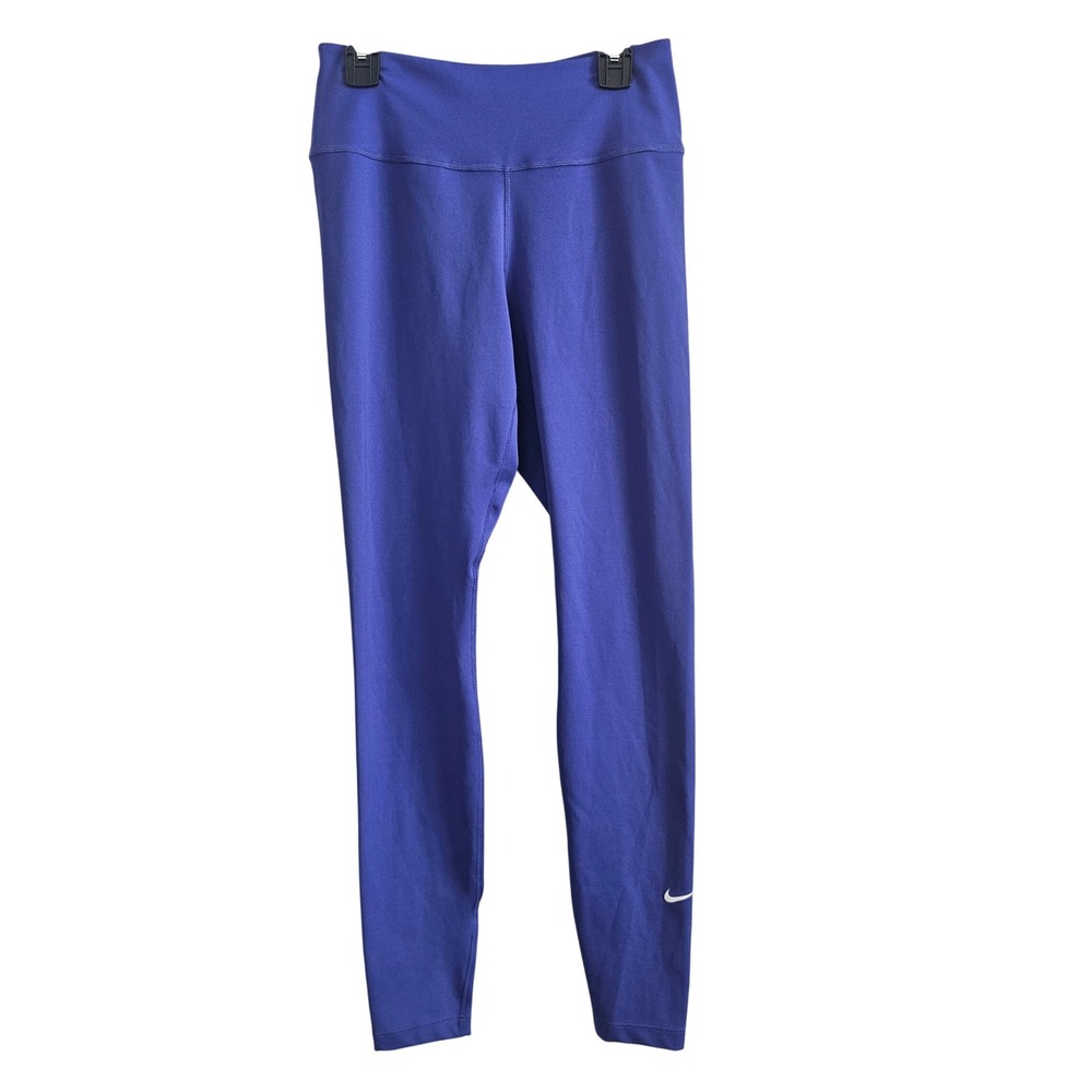 Nike Dri-FIT Womens High Waisted Leggings Royal Blue Athletic Pants Size S